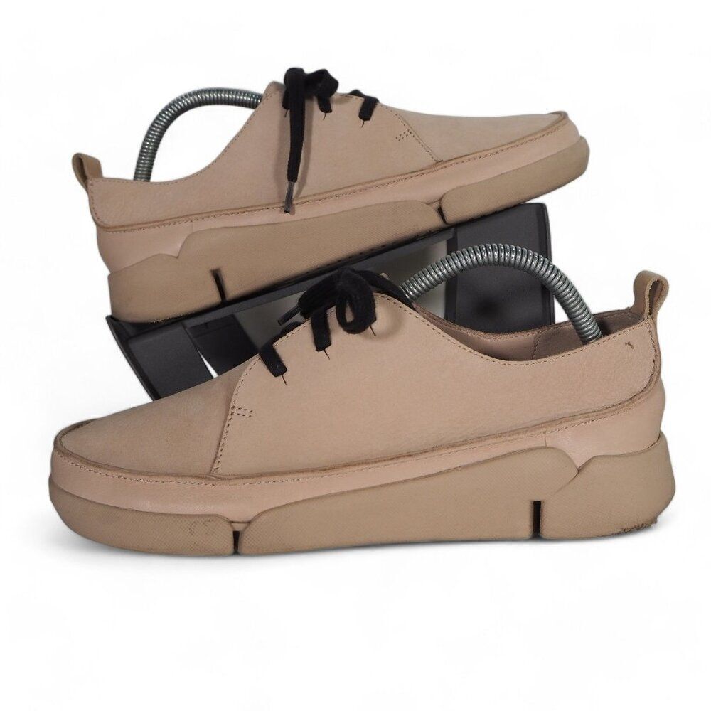 Clarks Tri Clara Leather Comfort Shoes Blush Beige 13285 Women's 10